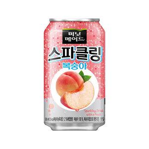 미닛메이드 스파클링 복숭아 345ml캔 X 24개입