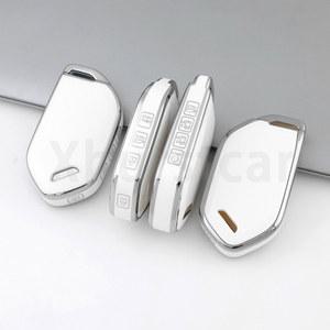 실버 엣지 TPU 자동차 키 케이스 커버, 스마트 원격 자동차 쉘 포브, 현대 기아 카니발 EV9 피칸토 GT 라인 2024 액세서리