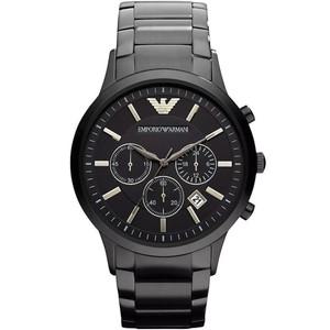 Emporio 아르마니 Armani [세금포함] [정품] AR2453 Men 크로노그랩 스테인레스 스틸 블랙 시계 - New 손목