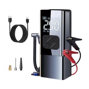 차량용 어 공기 주입기 겸 점프 스타터 휴대용 보조 배터리 1800A 12V 150PSI 에어 펌프 미니 비상 부스터
