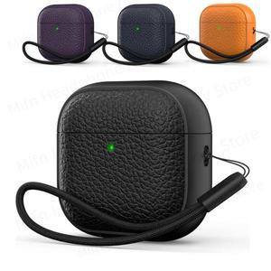 Airpods 4세대(USB-C)(2024)용 케이스 Lichee 패턴  보호 커버(암용 끈/ 키트 포함) Air Pods Pro