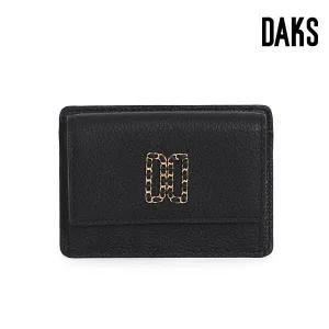 [닥스]닥스 블랙 체인 DD로고 소가죽 카드지갑 (DCHO4E612BK)