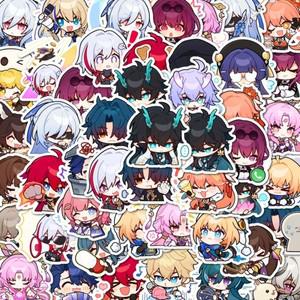 친환경에폭시 48개 Honkai: 스타 돔 철도 스티커는 냉장고와 여행 가방과  장식에 사용할 수 있으며 자체