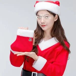 크리스마스 럭셔리 국산 산타양말-소 파티용품 소품