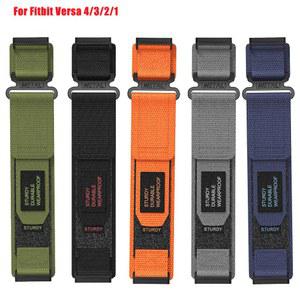 여성용 스포츠 나일론 밴드, Fitbit Versa 4 3 2 1 용, 직조 시계 팔찌 스트랩 루프, Fitbit Sense 2 교체