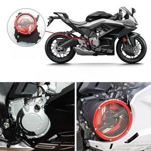 CFMOTO 675SR-R 2024-2025 엔진 클리어 클러치 커버 투명 체인 보호 CNC 알루미늄 합금 방수 가드 씰링