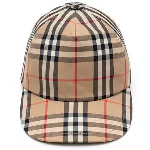 [BURBERRY]  로고 아플리케 빈티지 체크 볼캡 8026929