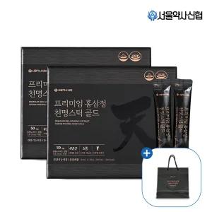 [서울약사신협] 프리미엄 홍삼정 천명스틱 골드 30포 2세트 /명절선물 /쇼핑백포함