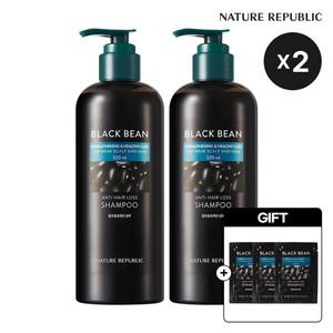 [네이처리퍼블릭] 블랙빈 탈모 증상 개선 샴푸 520ml 2개+샴푸 30mL 증정