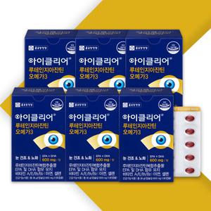 종근당 아이클리어 루테인 지아잔틴 오메가3 600mg x 60캡슐 6개