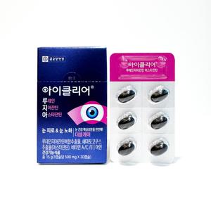 아이클리어 루테인 지아잔틴 아스타잔틴 500mg x 30캡슐 1개-