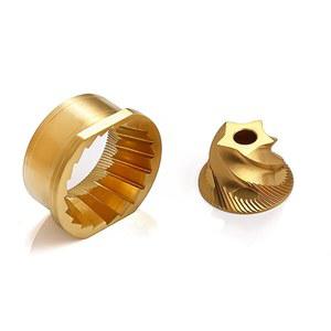[미국배송] BREVILLE SAGE 바리스타 익스프레스와 호환되는 원뿔형 그라인더 어퍼 로어 버 (TITANIUM GOLD) 에스프레소 터치 커피 머신 BES870/875/876/878/880/860-5 별 (타이타늄 골드)