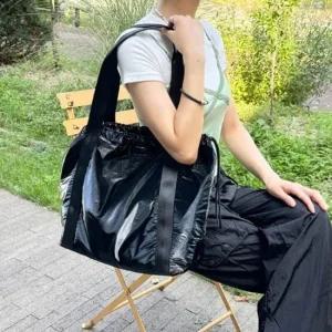 빅사이즈 셔링 밴딩 쇼퍼백 유광 튼튼한 숄더끈 셔링쇼퍼백 밴딩쇼퍼백 빅사이즈쇼퍼백 쇼퍼백