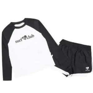 HC29 래글런 래시가드 3.5부세트 여아 3.5부 (브라/속바지 내장)래시가드 세트