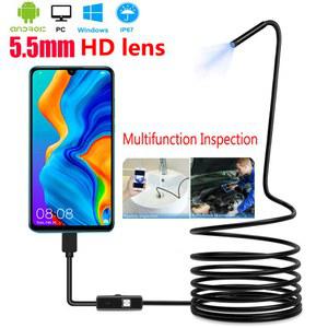 잠만경 방수 USB 내시경 카메라 안드로이드 휴대폰용 IP67 LED 검사 스마트폰 자동차 내시경 5mm