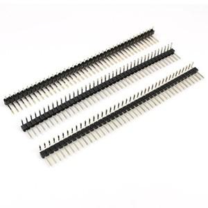 5pcs 2.54mm 피치 RA 1x40 40 핀 남성 단일 행 직각 헤더 스트립 커넥터