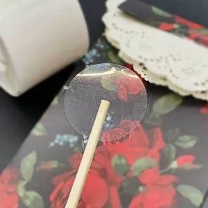 선물포장 청첩장 봉인 투명 스티커 웨딩 실링 38mm 청첩장스티커 웨딩스티커 실링스티커