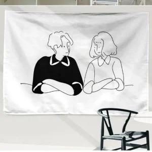 패브릭포스터 대형 빈티지 벽장식 신혼 그림 액자 L (WFJVB9Q)