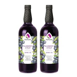 메가커피 포모나 블루베리시럽 1000ml 2개세트