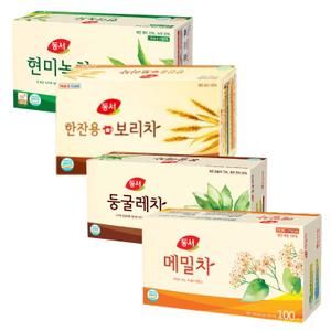 동서 현미녹차100T+둥굴레차100T+메밀차100T+한잔용보리차 100T / 종이컵 탕비실
