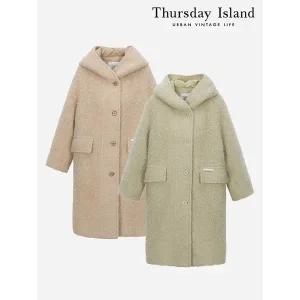 [써스데이아일랜드]숄카라 후드 롱 코트 T238MCT635W _P406100759