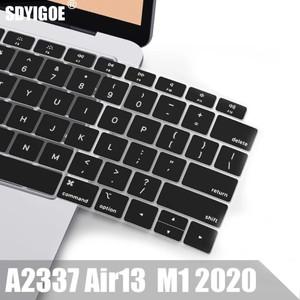 Macbook Air13 M1 칩 키보드 커버 A2337 13.3Air 케이스 릴리스 2020 용 노트북 실리콘 보호 필름