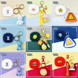 EarFun 에어 프로 4 3 실리콘 케이스 큐트 곰 이어버드 소프트 보호 헤드폰 커버 헤드셋 스킨 인형 포함