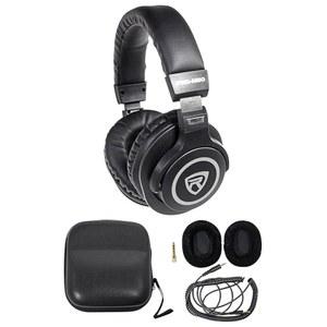 [미국배송] 록빌 PRO-M50 스튜디오 모니터링 헤드폰 40MM 네오디뮴 드라이버 탈착식 코일 케이블 교체 가능한 가죽/스위드 이어 패드 하드 케이스 골드 도금 3.5MM/1/4 어댑터 녹음 및 믹싱용