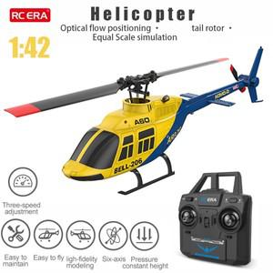 RC ERA A60 비행기 헬리콥터 2.4G 6축 자이로스코프 6채널 고도 유지 광학 흐름 벨 206 미니 원격 조종 장