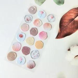 스티커 꽃 보안 청첩장 포장 왁스 실링 type A (45MqE)