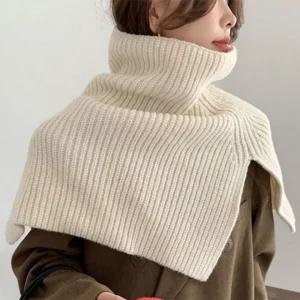 풀오버 넥 워머 숄 머플러 목도리 판쵸 판초 여성니트