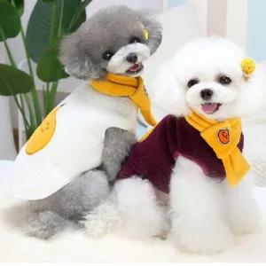 겨울 애견 강아지 뽀글이 조끼 후리스 따뜻한 옷중형 소형 외투 외출복 가을 리스 XS 귀여운
