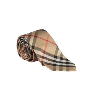 [버버리] 맨스톤 체크 실크 넥타이 BEIGE 8011693