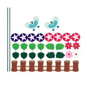 환경꾸미기세트 나팔꽃울타리 교실 게시판 펠트 소품가을 꾸미기 환경 어린이집장식 교구