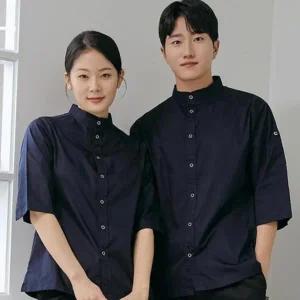 3색 1개 스탠딩카라 7부조리복 칠부조리복 요리사옷 유니폼 식당 호텔 양식 중식