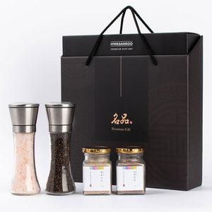 핑크솔트그라인더+후추그라인더+소금 2종 선물세트  결혼 조문 기업 행사 답례품 명절 설 추석 선물