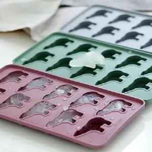 실리콘 북극곰 아이스몰드 3color) 북극곰아이스트레이 왕얼음틀 얼음틀 동그란얼음틀