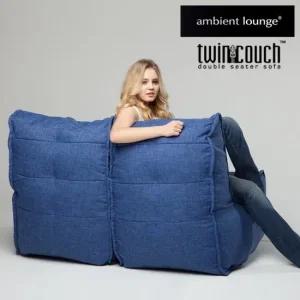 영국브랜드 엠비언트라운지 2인용 빈백쇼파 Twin Couch_트윈카우치 Blue Jazz