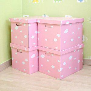 [올리빙]구름 트렁크 종이정리함 4종  /종이수납박스