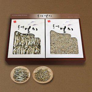 [참다올][9월 30일 낮 12시까지 주문시 명절전출고]통영 멸치선물세트 2종2호(세멸400g,자멸400g)