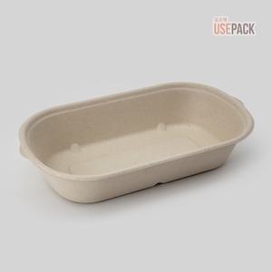펄프 도시락 타원 DRP 850A 1칸 몸통 500개 BOX