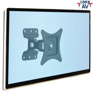 현대AV ND-201 중형 모니터 벽걸이 브라켓, 27인치/15kg 이내 설치, 상하좌우 광폭 회전, 전장 장비 설치 가능, 피봇 회전 지원, 한글 매뉴얼 동봉, 수평계, 거치대 월마운트 암브라켓 받침대 앵글