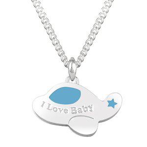 [티아리스]점보비행기 실버 미아방지목걸이 S1467N