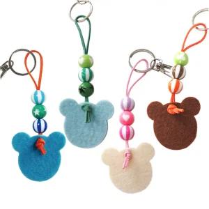맘아트 DIY 캔디베어 키링 4개 만들기 키트 가방걸이 열쇠고리