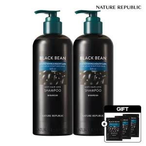 [네이처리퍼블릭] 30ml추가+쇼핑백 증정 블랙빈 탈모증상 개선 샴푸 520ml 2개