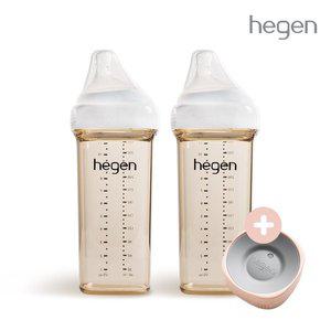 [헤겐] 애착젖병 PPSU 330ml 트윈팩(2P) (3단계 꼭지포함)