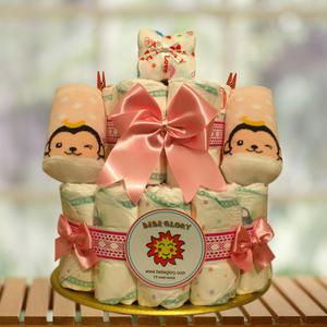 기저귀케익2단 베베슈 여아용 1단계 신생아용
