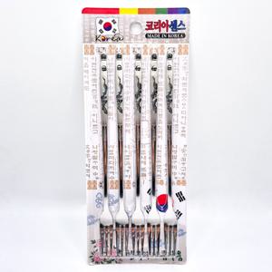 코리아센스 한국 롱 티포크 5개 세트 송학 전통 기념품 외국인 집들이 선물