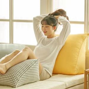 수니홈 기대미 삼각 등받이 쿠션 침대 쇼파 등 다리 베개 집순이