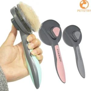 강아지 고양이 힐링 원터치 브러쉬 빗 죽은털제거 애견 포메라니안 웰시코기 푸들 포메 비숑
